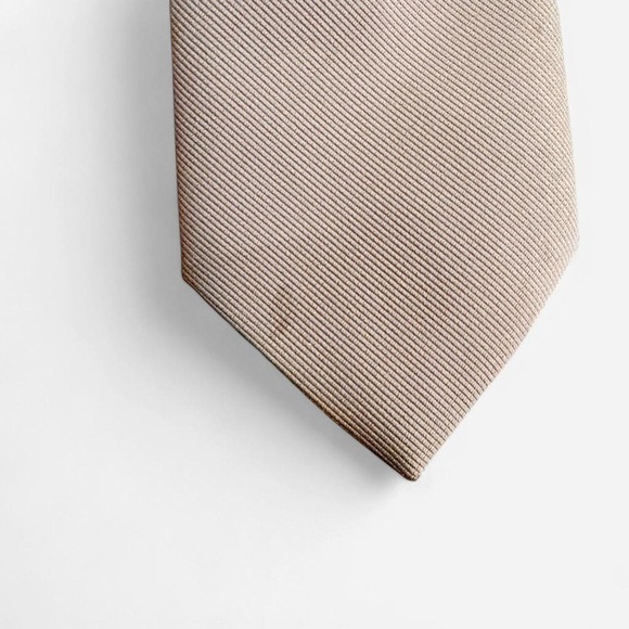 Gino pompeii Made in Italy Mens Tie Vintage 70s Old Money Quiet Luxury in Tan - Picture 4 of 5